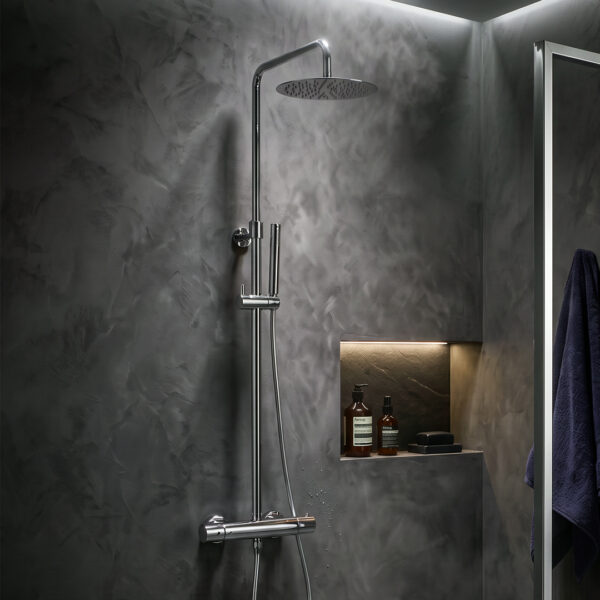 Damara Round Exposed Shower Kit | Exposed Shower Kits | Nationwide Delivery UK & Ireland | Bathshed