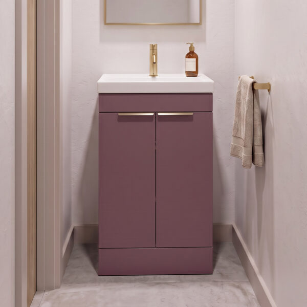 Stockholm 2 door wall hung vanity unit | Scandinavian bathroom furniture | Sonas Bathrooms | Bathshed | Nationwide Delivery UK and Ireland