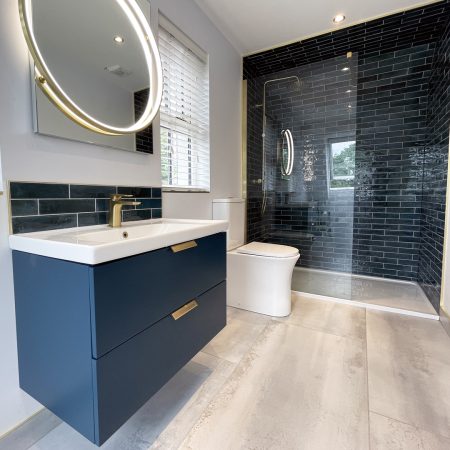 Bold Colours, clean finish | Real Customer Bathrooms | Bathshed | Uk and Ireland